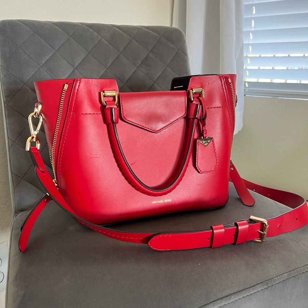 Michael Kors Red Shoulder Bag